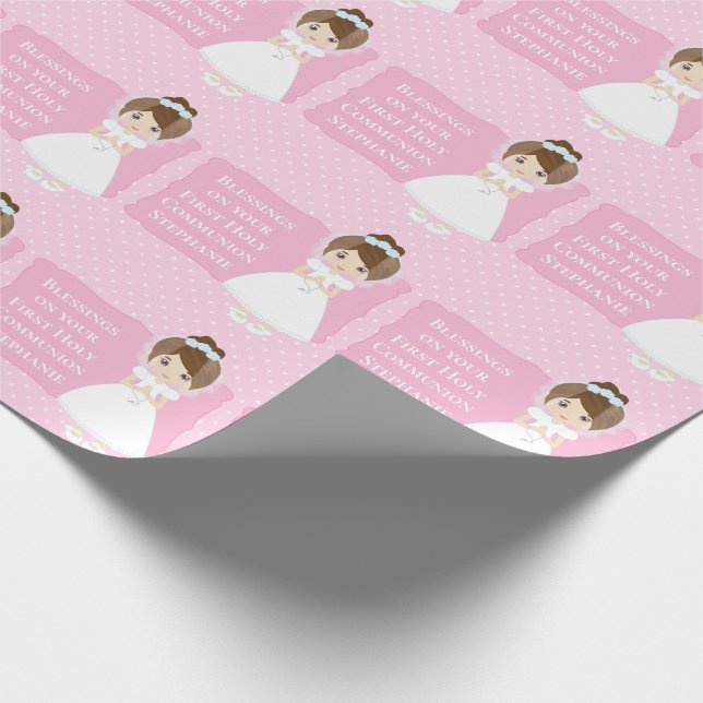 Papel De Presente Brunette Girl Personalizada (Ponta)