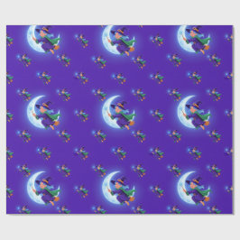 Papel De Presente Bruxa Adorável de Halloween, bruxa Whimsical,