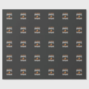 Papel De Presente Bruxa de Halloween Cozinhando com Cabo de Vassoura