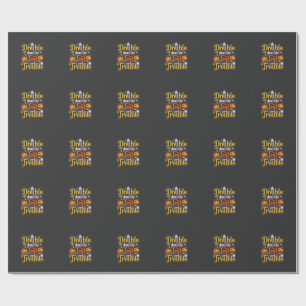 Papel De Presente Bruxa do Halloween Duplo Duplo Trabalho e Problema