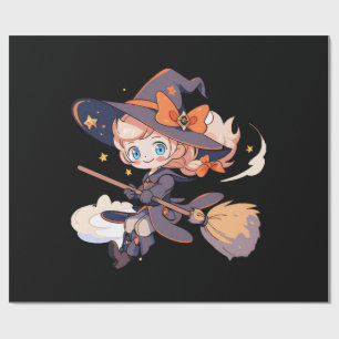 Papel De Presente Bruxa Halloween