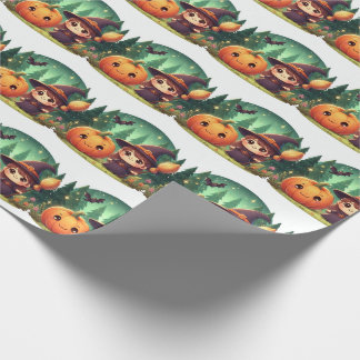 Papel De Presente Bruxa Pequena Halloween