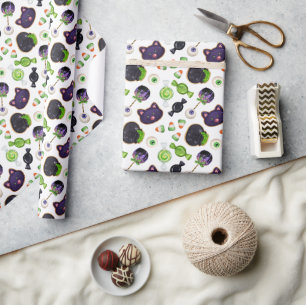 Papel De Presente Bruxas de Halloween criam cookies