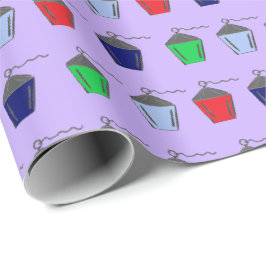 Papel De Presente Bryn Mawr Lanterns Purple Lilac Wrappaper