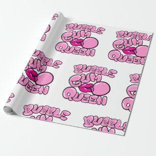 Papel De Presente Bubble Gum Queen