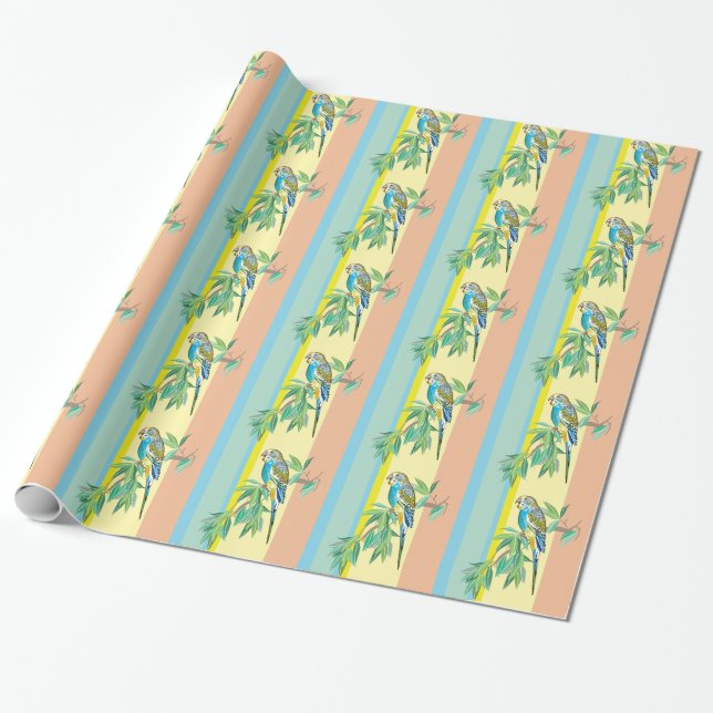 Papel De Presente budgerigar (Desenrolado)