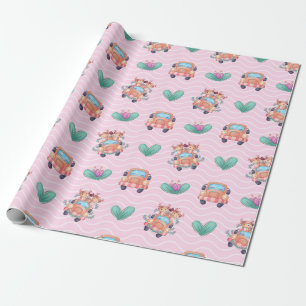 Papel De Presente Budies Love Truck Patterno
