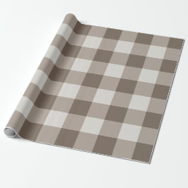 Papel De Presente Buffalo Check Beige Cream Ivory Gingham