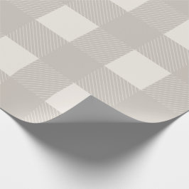Papel De Presente Buffalo Check Tan Simple Na moda Trendy Xadrez