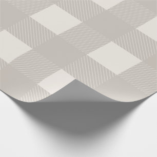 Papel De Presente Buffalo Check Tan Simple Na moda Trendy Xadrez