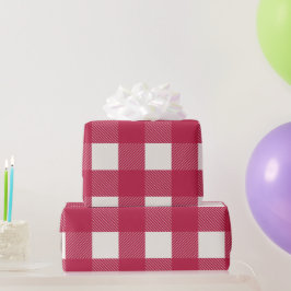 Papel De Presente Buffalo Cheque Red Simple Na moda Natal