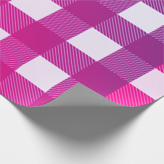 Papel De Presente Buffalo - Cheque uma Na moda Simples Rosa Quente
