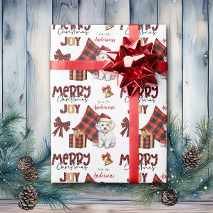 Papel De Presente Buffalo Xadrez Maltês - Natal