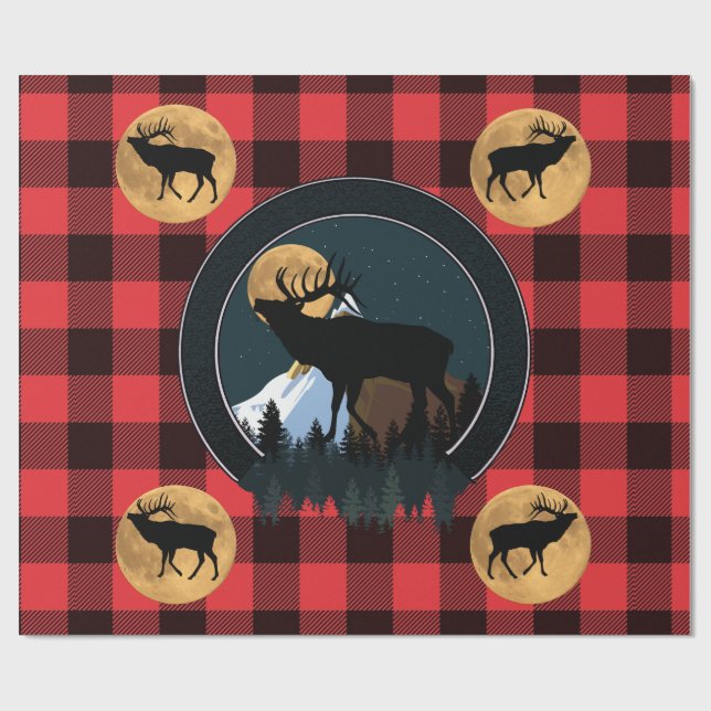 Papel De Presente Bugling Elk (Aberto)