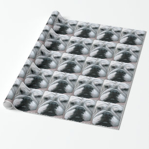 Papel De Presente Buldogue do inglês do cão 118