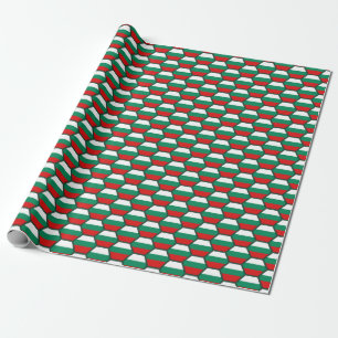 Papel De Presente Bulgária Flag Honeycomb Wrappaper