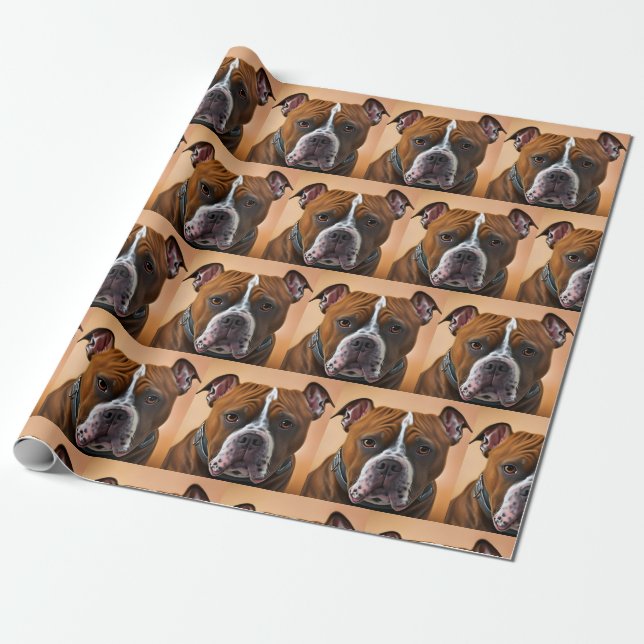 Papel De Presente Bull Dog (Desenrolado)