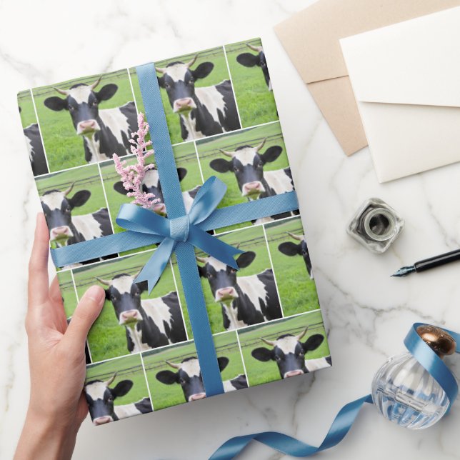 Papel De Presente Bull In Green Pasture (Presentear)