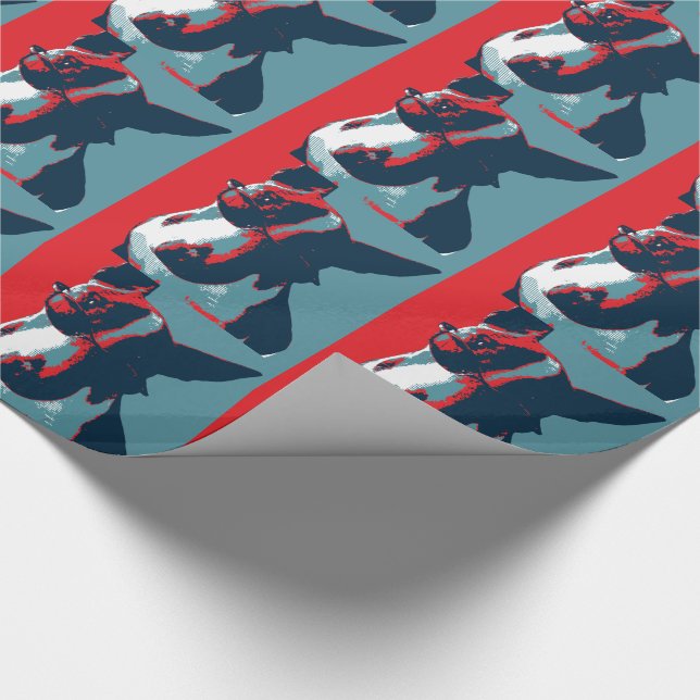 Papel De Presente Bull Terrier Partiody Política (Ponta)