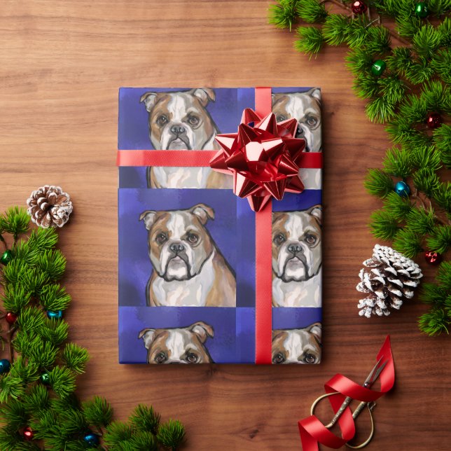 Papel De Presente Bulldog         (Presente de Natal)