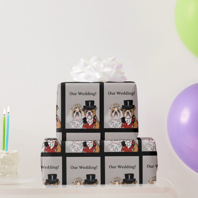 Papel De Presente Bulldog     (Presentes para festas)