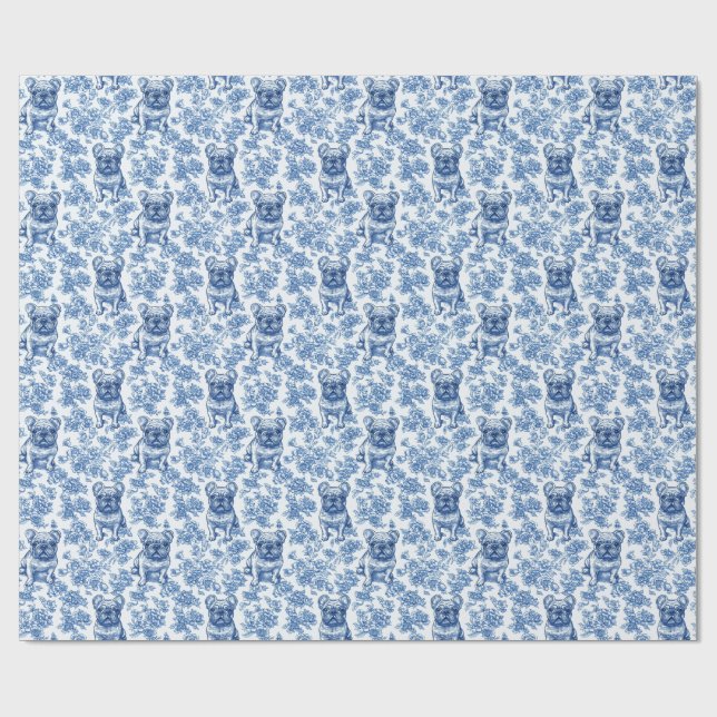 Papel De Presente Bulldog Francês (Aberto)