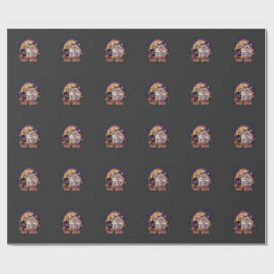 Papel De Presente Bulldog Francês Boo Dogs Halloween Vetor