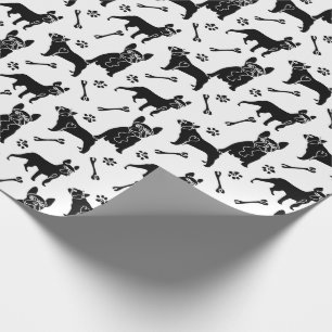Papel De Presente Bulls - preto e branco