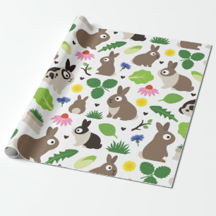 Papel De Presente Bunnies E Seus Tratamentos