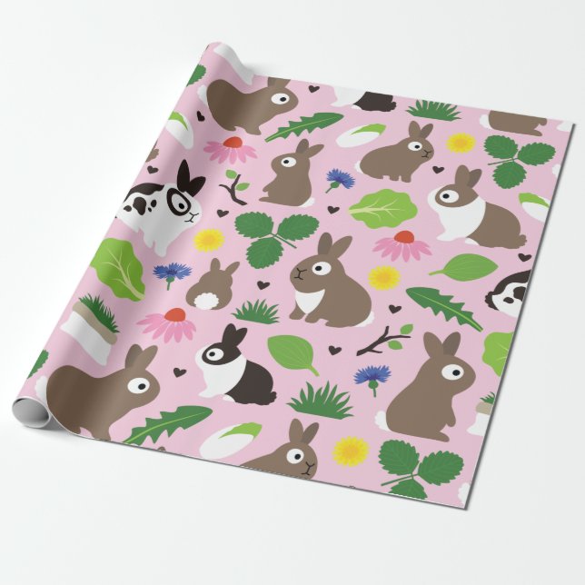 Papel De Presente Bunnies E Seus Tratamentos (Desenrolado)