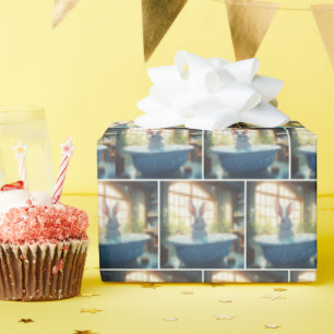 Papel De Presente Bunny In Bubble Bath