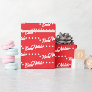 Papel De Presente Buon Natale Felry Natal Branco