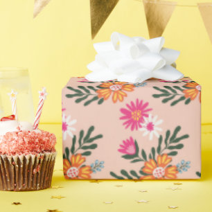 Papel De Presente Buquê De Flor De Verão A Rosa