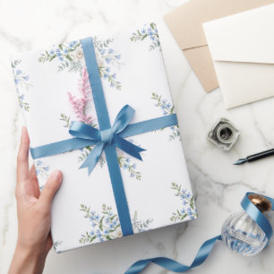 Papel De Presente Buquê de Flores de Orquídea, Floral Aquarela 