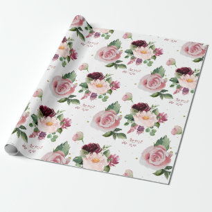 Papel De Presente Buquê de Rosas