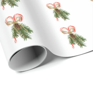 Papel De Presente Buquê do bastão e do pinho de doces