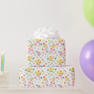Papel De Presente Buquê e Bicicleta de Daffodils páscoa