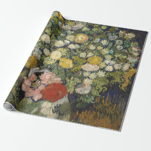 Papel De Presente Buquê Floral Impressionista Vintage Van Gogh