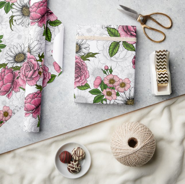 Papel De Presente Buquês de Verão (Artesanato)