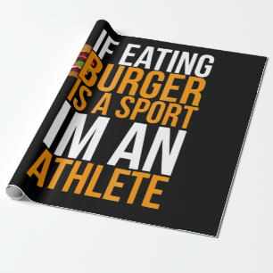 Papel De Presente Burger Hamburger CHURRASCO Humor Engraçado Pun Ide