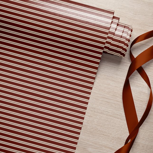 Papel De Presente Burgundy Striped (Criador carregado)