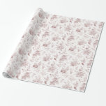 Papel De Presente Burgundy Toile De Jouy Vintage Floral Chinoiserie<br><div class="desc">Elevem suas comemorações de outono com nossa decoração do Fall Toile, apresentando um detalhado toile floral burgundy em um fundo branco quente. Esta design Chinoiserie de inspiração francesa exude elegância e sofisticação, perfeita para as reuniões de outono em setembro, outubro ou novembro. O intricado padrão do Tóile de Jouy captura...</div>