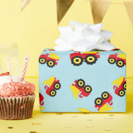 Papel De Presente Burquina de Construção para Meninos