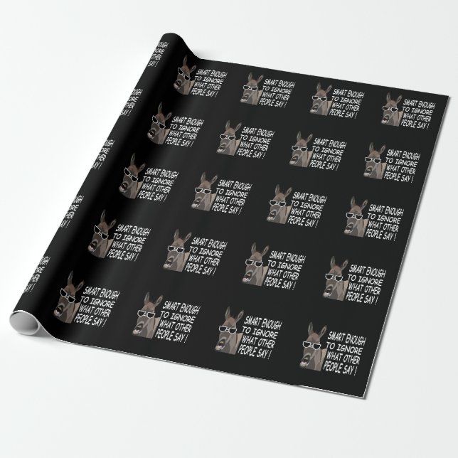 Papel De Presente Burro Inteligente Legal (Desenrolado)
