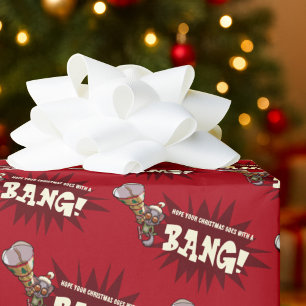 Papel De Presente Bush Baby Natal Divertido Presente Natalino Cartoo