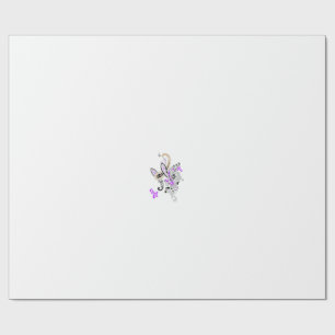 Papel De Presente Butterfly Fairy Tattoo Vetor - Vintage Floral Art