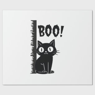 Papel De Presente Buu! Gato engraçado escondendo peekaboo assustador