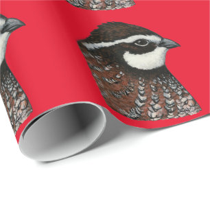 Papel De Presente Cabeça de Codorna Bobwhite