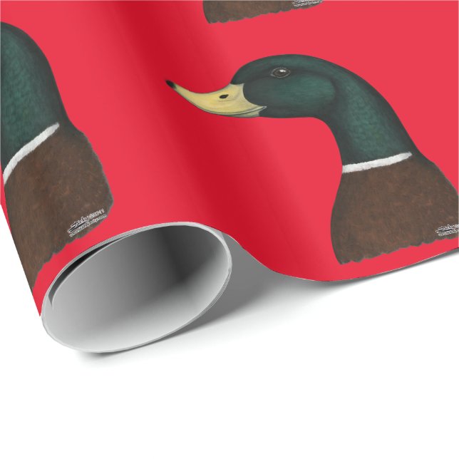 Papel De Presente Cabeça de Drake do pato selvagem (Ponta do rolo)