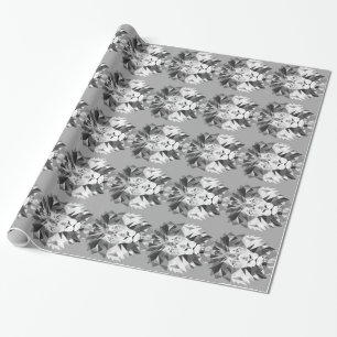 Papel De Presente Cabeça de Leão Geométrico legal